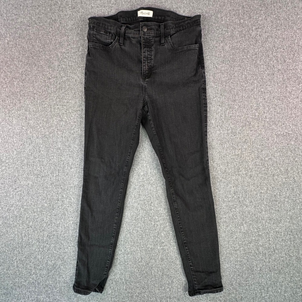 Madewell Jeans Women 32 Roadtripper Black High Rise Stretch Denim G7392